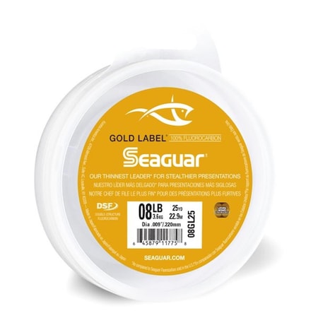 Seaguar 8 lbs x 25 Yard Gold Label Fluorocarbon Leader 08GL25